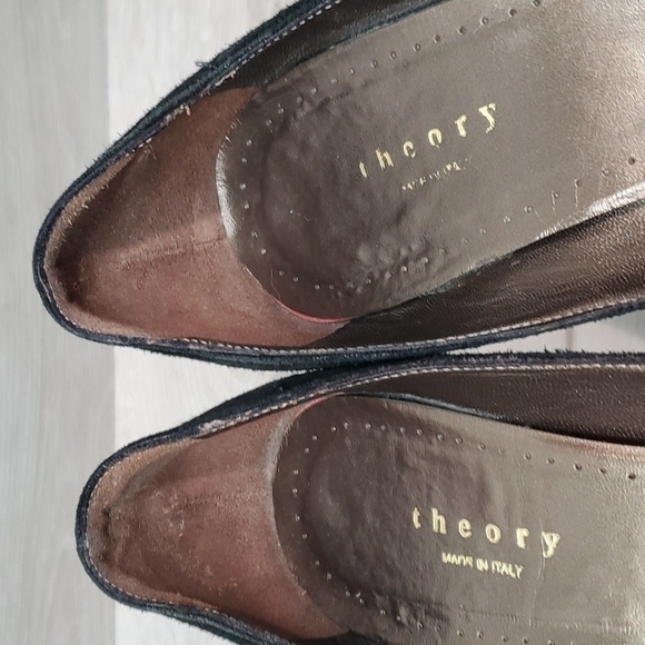 Theory Womens Suede Heels Platform shoes sz 36.5/6.5 - Picture 5 of 16